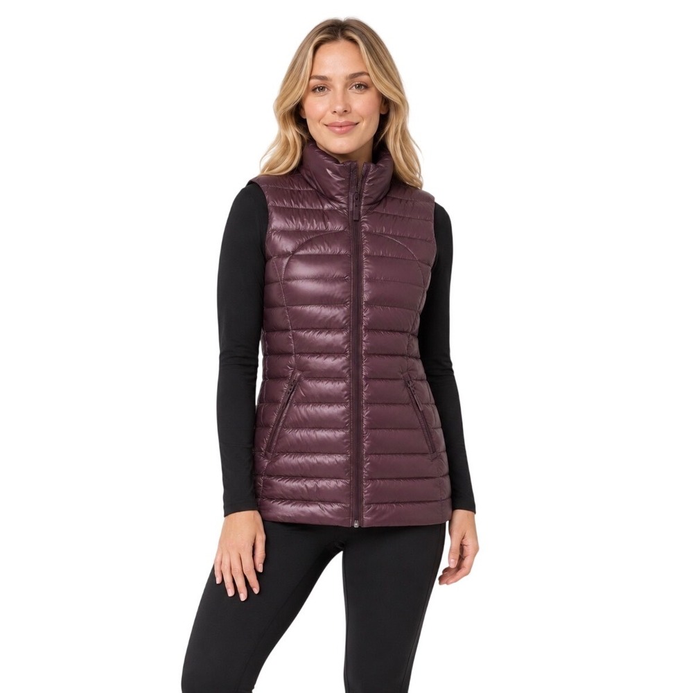 Lululemon Pack It Down Vest Cassis Plum Purple Puffer Quilted Goose Down Size 6